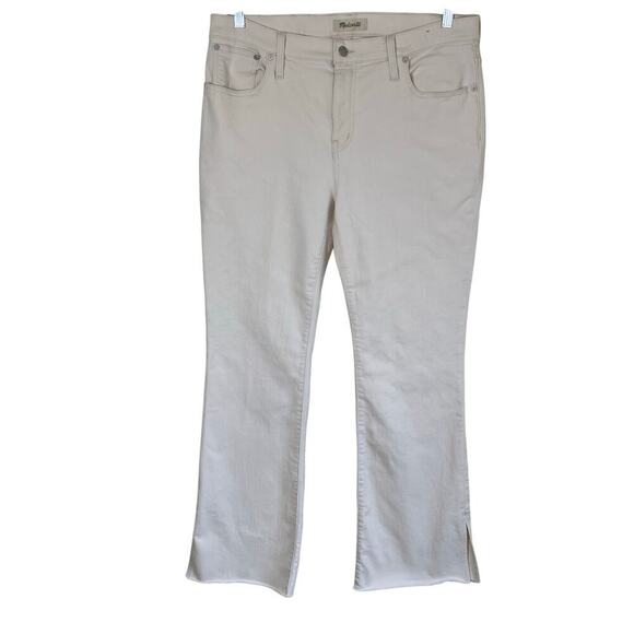 Madewell Sz 32 Kick Out Full-Length Jeans in Vintage Canvas Raw Hem Flared Y2K - Picture 3 of 16